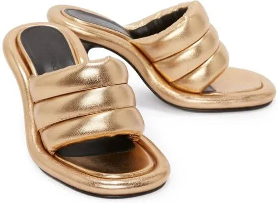 JW Anderson Bumper Tubular padded sandals Gold