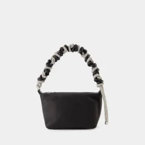 Kara  Crystal Phone Cord Hobo Bag - Kara - Black - Leather