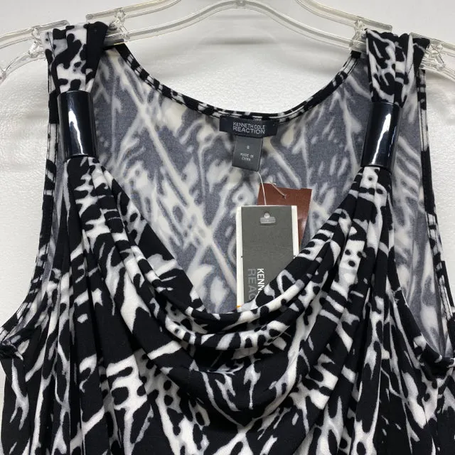 Kenneth Cole Reaction Size S Women's Black-White Pattern Sleeveless Top