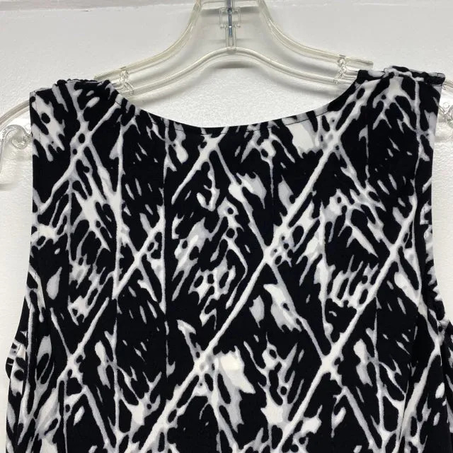 Kenneth Cole Reaction Size S Women's Black-White Pattern Sleeveless Top