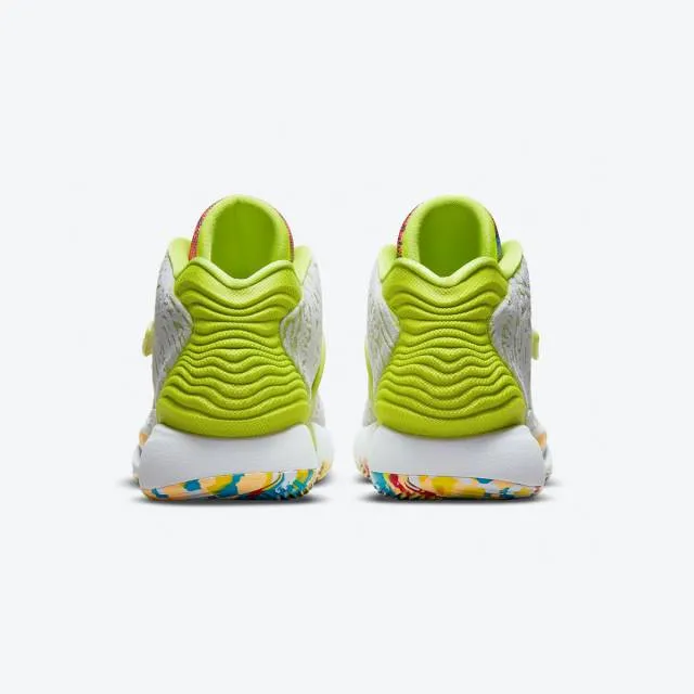 Kevin durant x nike kd 14 ep xiv (cyber white/ lime green/ multic