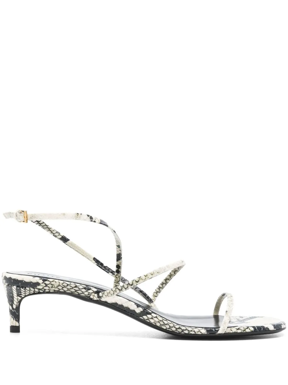 Khaite 35 Mm Snakeskin Print Sandals