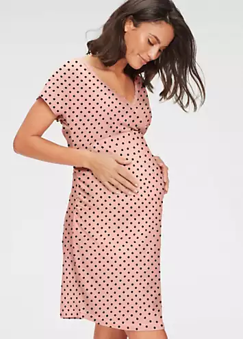 LASCANA Maternity Nightie with Wrap Look | Kaleidoscope