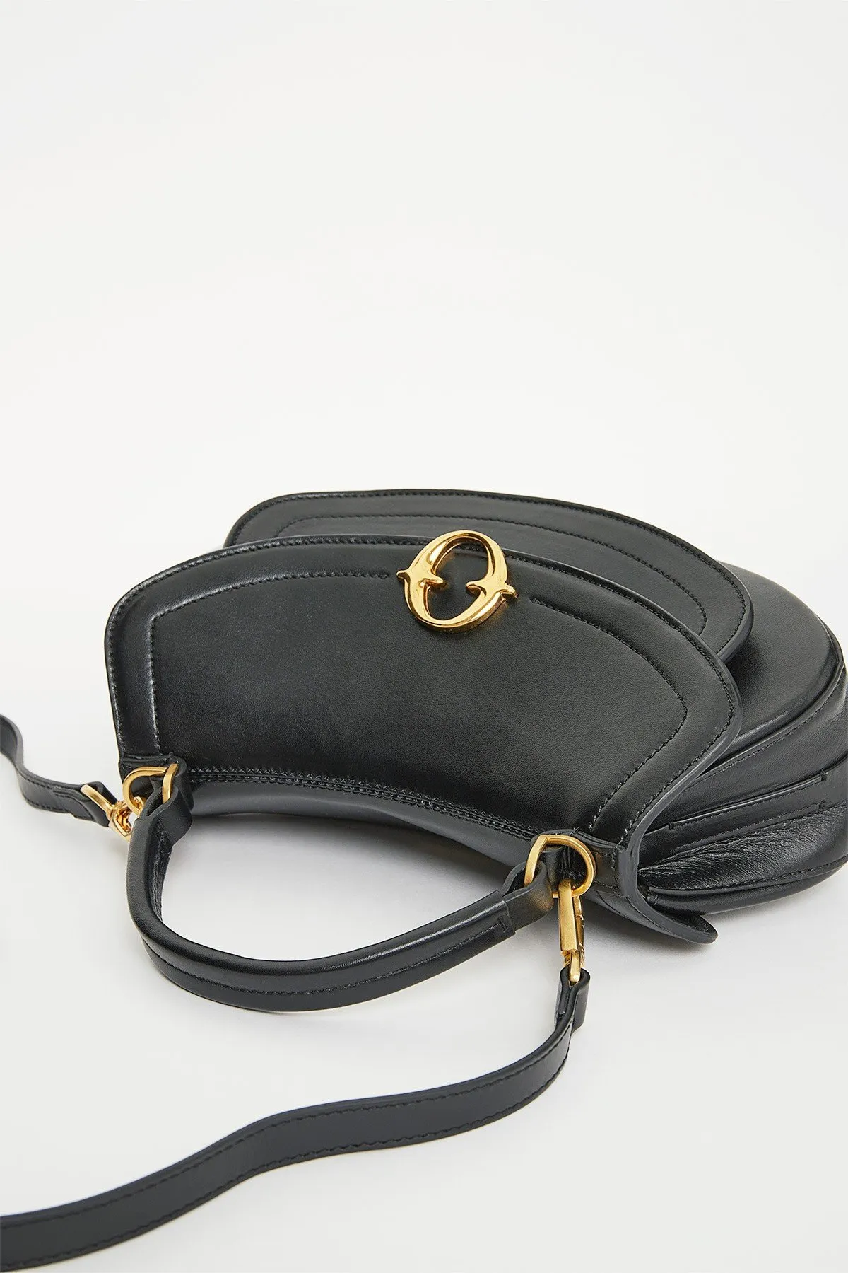 Leather belly mini bag