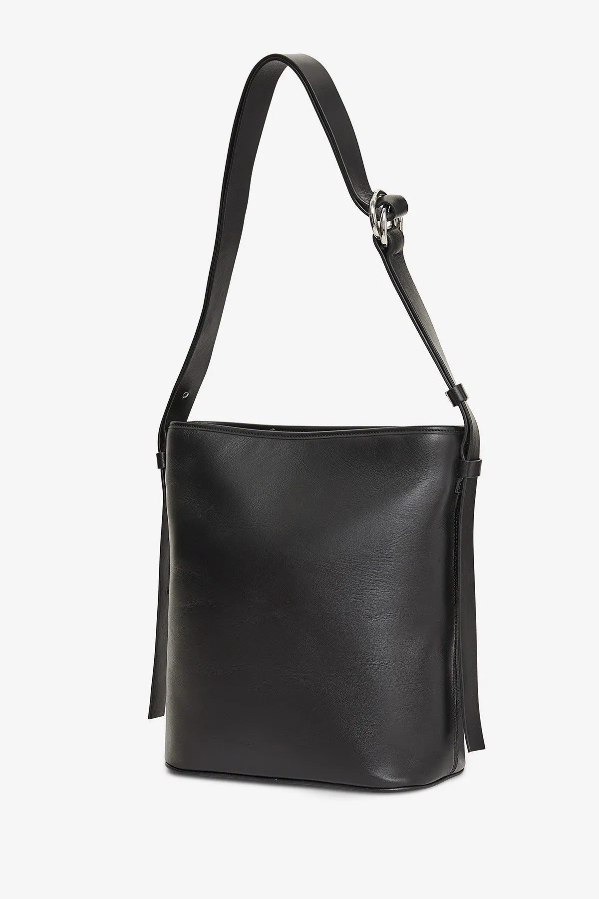 Leather bucket bag