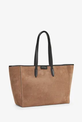 Leather shopping bag