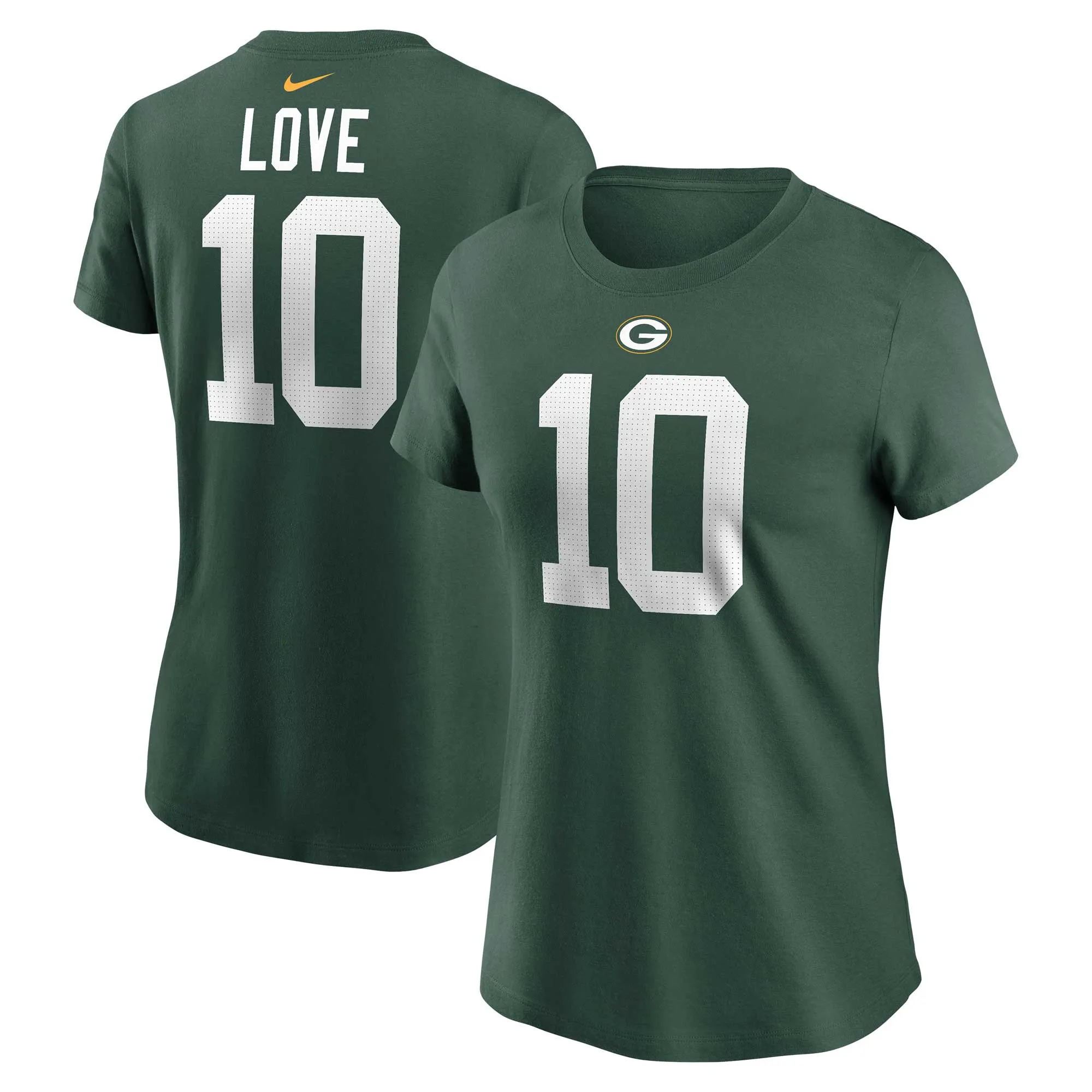 Lids Women's Nike Jordan Love Green Bay Packers Player Name & Number T-Shirt