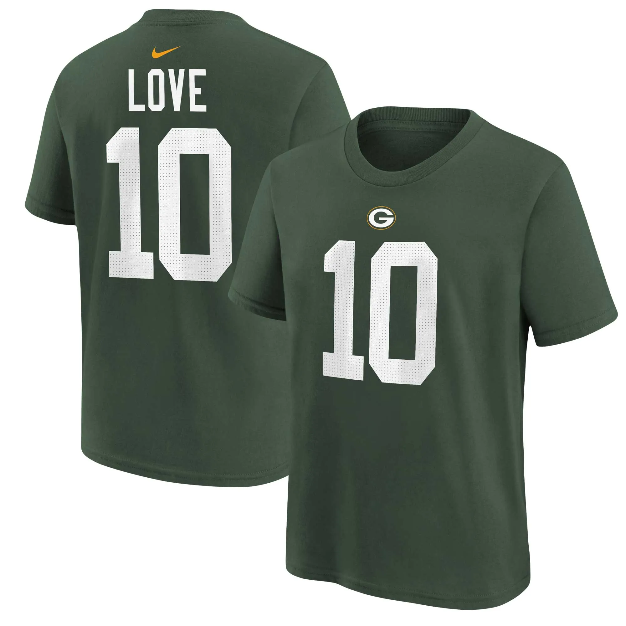 Lids Youth Nike Jordan Love Green Bay Packers Player Name & Number T-Shirt