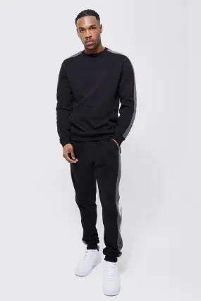 Lightweight Slim Panel Sweatshirt Tracksuit