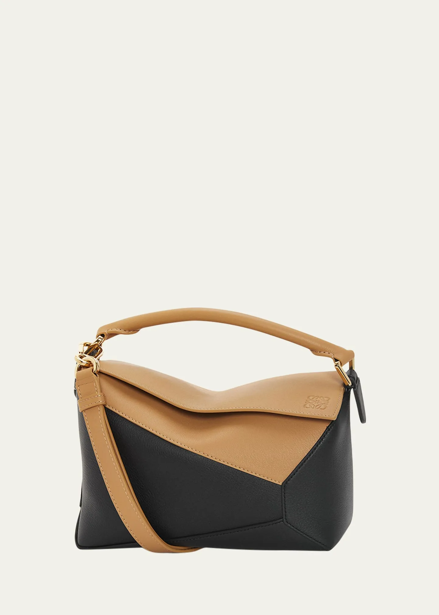 Loewe Puzzle Edge Small Top-Handle Bag in Bicolor Leather