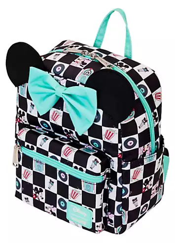 Loungefly Disney Mickey & Minnie Date Night Diner AOP Nylon Mini Backpack | Kaleidoscope