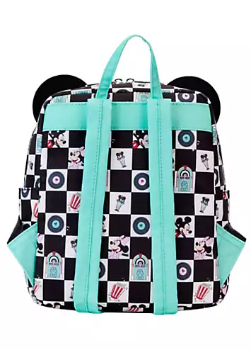 Loungefly Disney Mickey & Minnie Date Night Diner AOP Nylon Mini Backpack | Kaleidoscope