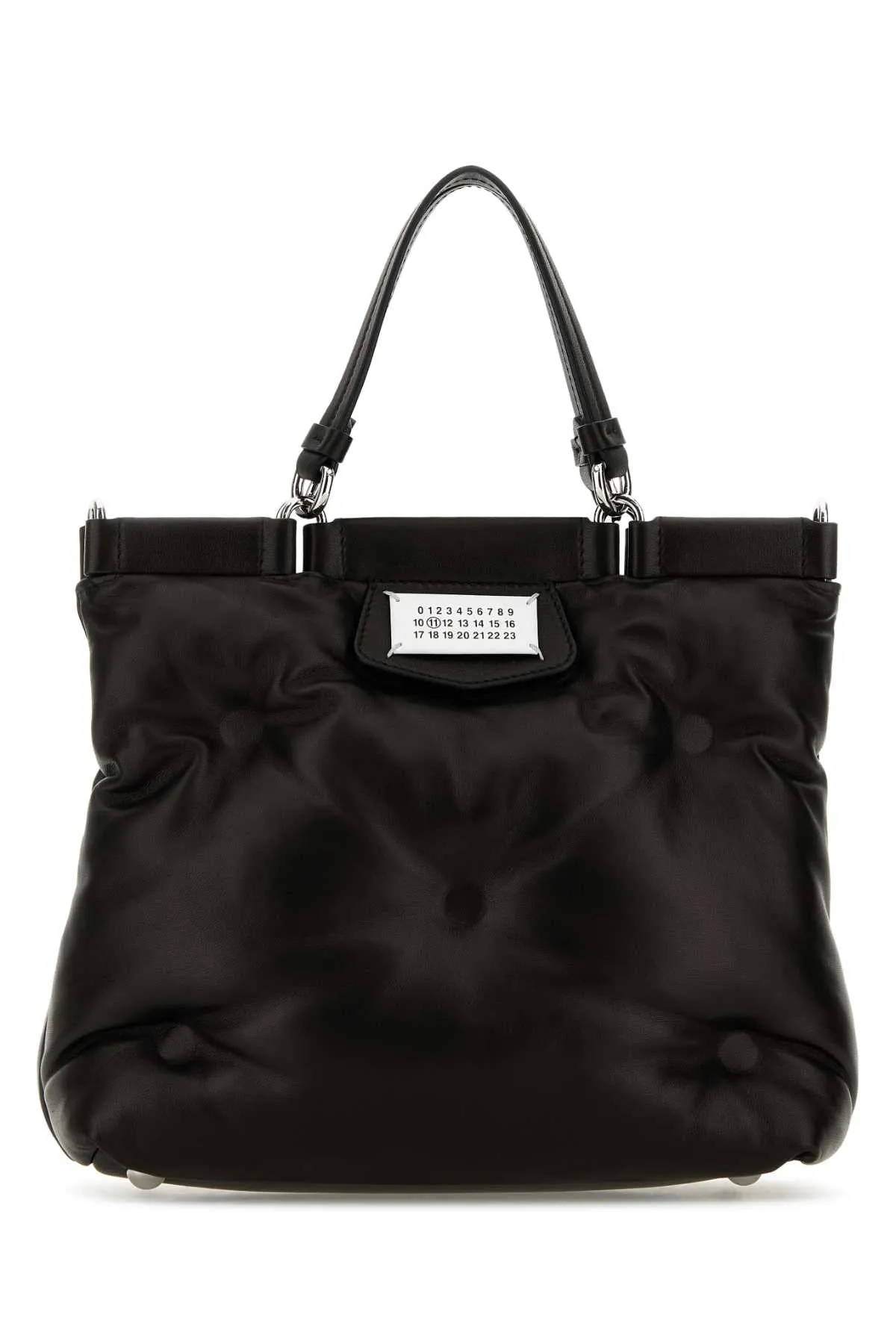 Maison Margiela Black Nappa Leather Small Glam Slam Shopping Bag