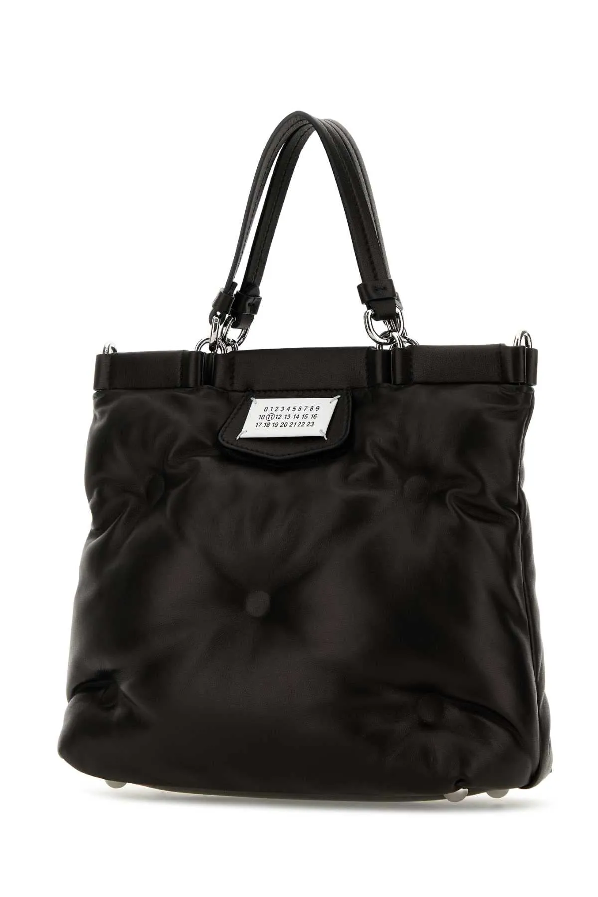 Maison Margiela Black Nappa Leather Small Glam Slam Shopping Bag