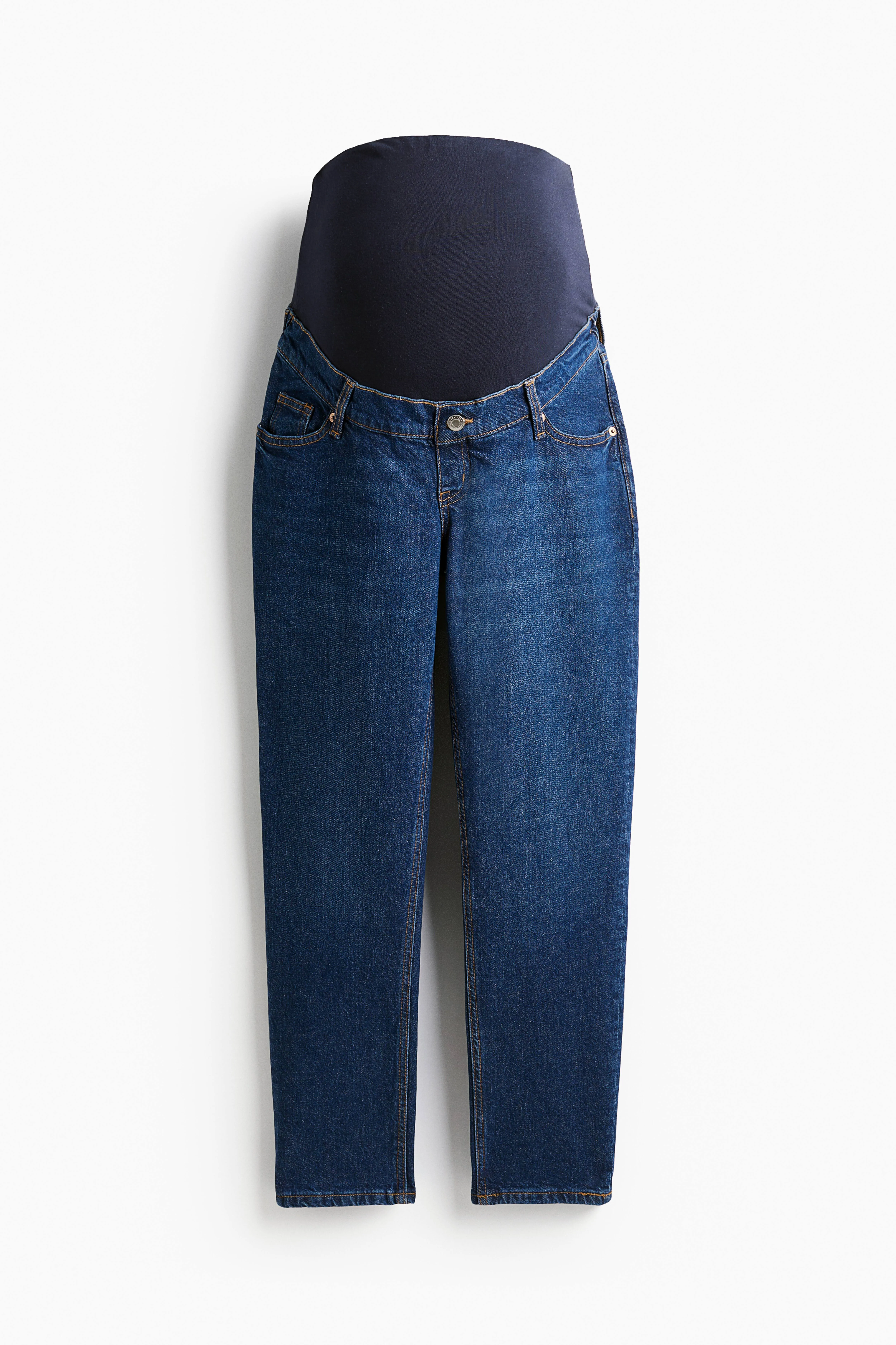 MAMA Tapered jeans - High waist - Ankle length - Dark denim blue - Ladies | H&M GB