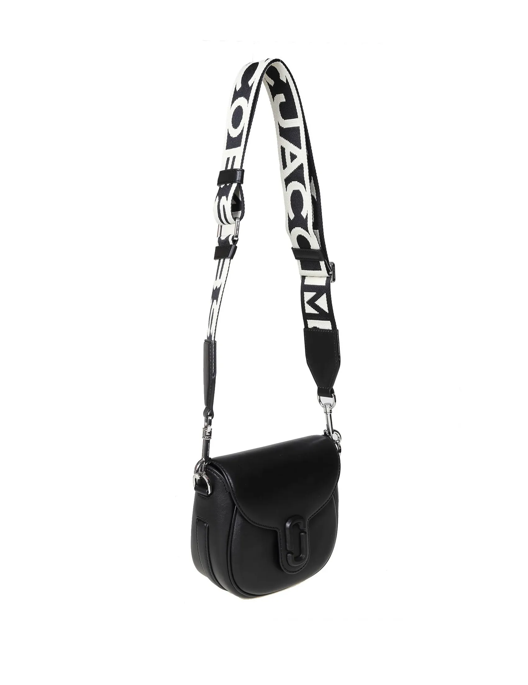 MARC JACOB THE SMALL SADDLE BAG IN BLACK LEATHER