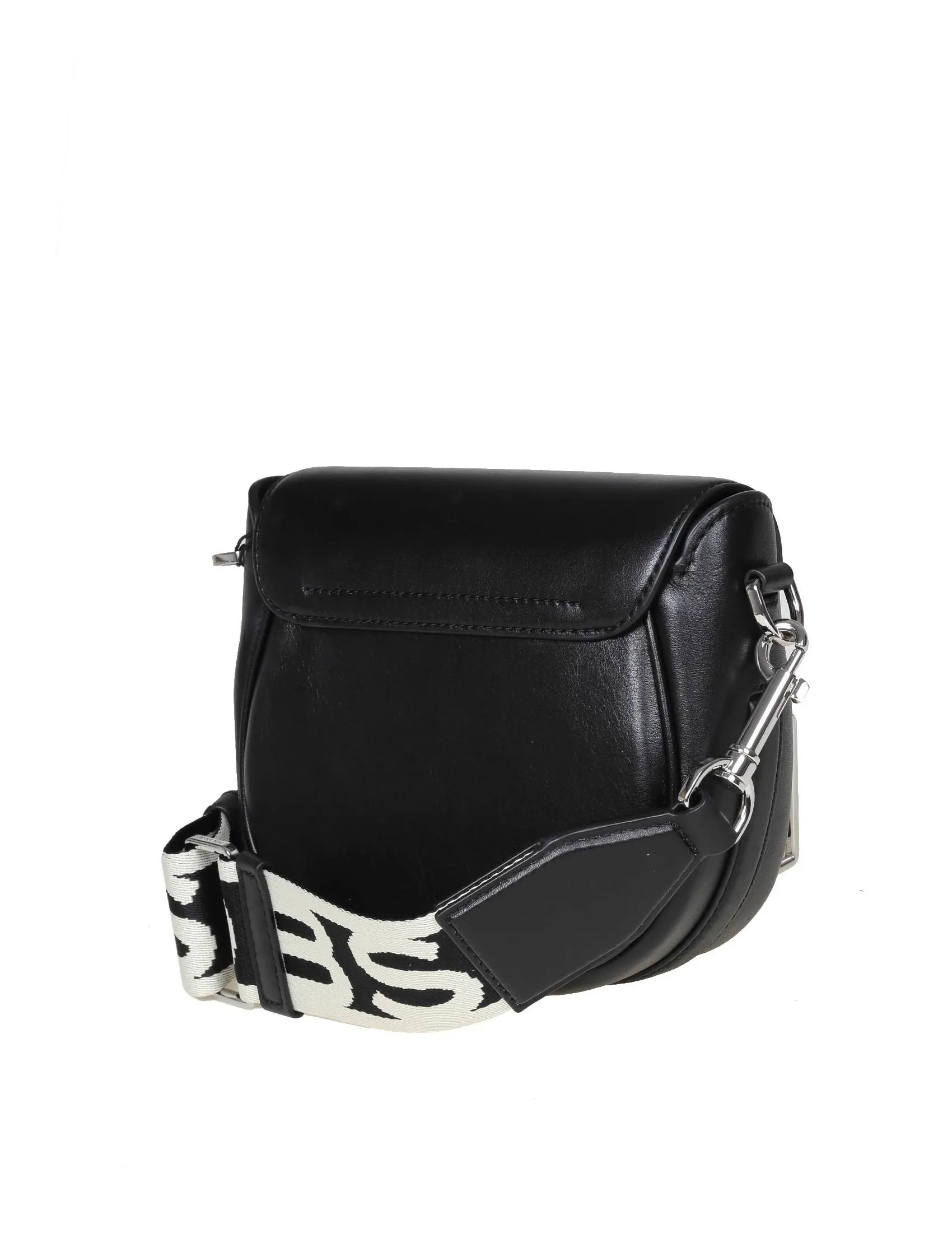 MARC JACOB THE SMALL SADDLE BAG IN BLACK LEATHER