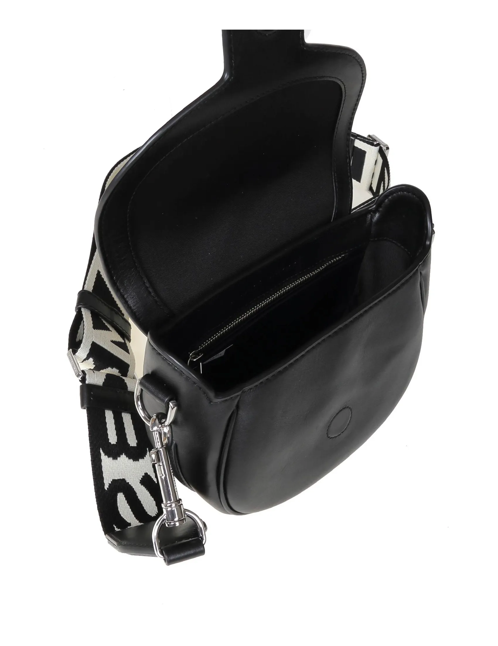 MARC JACOB THE SMALL SADDLE BAG IN BLACK LEATHER