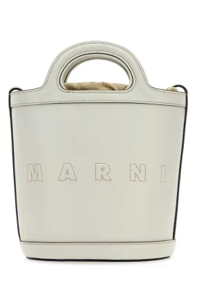 Marni White Leather Small Tropicalia Bucket Bag