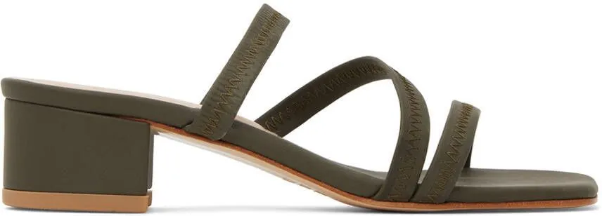 Maryam Nassir Zadeh Khaki Riviera Sandals