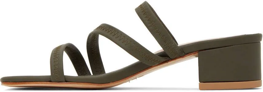 Maryam Nassir Zadeh Khaki Riviera Sandals