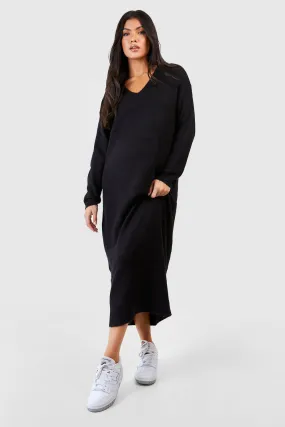 Maternity Slouchy Soft Knit Maxi Knitted Dress