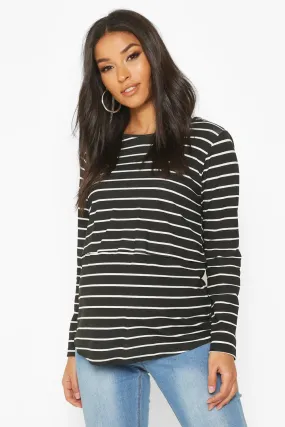 Maternity Stripe Nursing Top