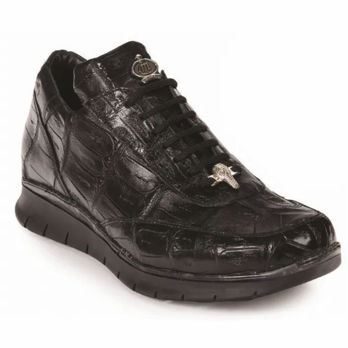 Mauri 8932 Borromini Crocodile Sneakers Black (Special Order)