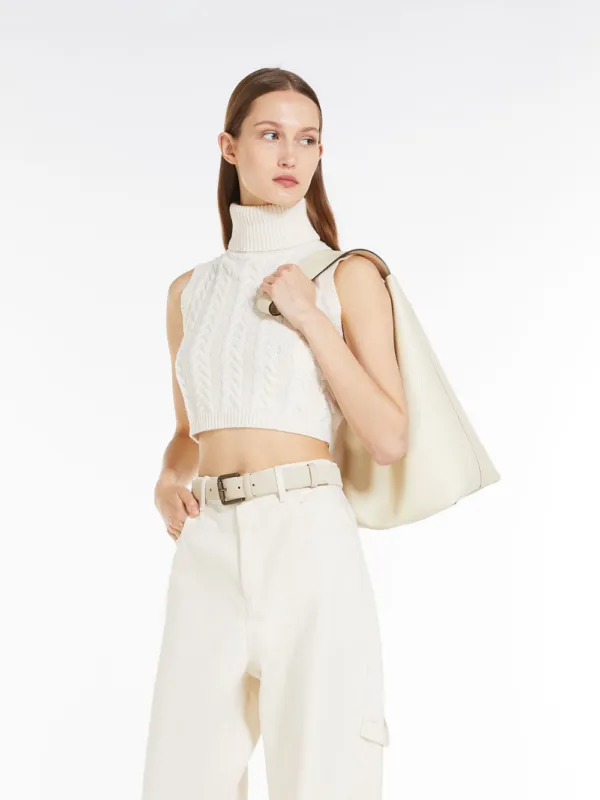 MaxMara Sleeveless Cashmere Crop Top | Luxury and style at your fingertips