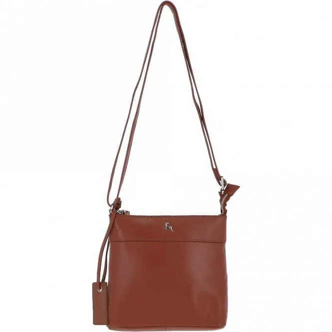 Mini Leather Shoulder Bag Tan: AJ-630