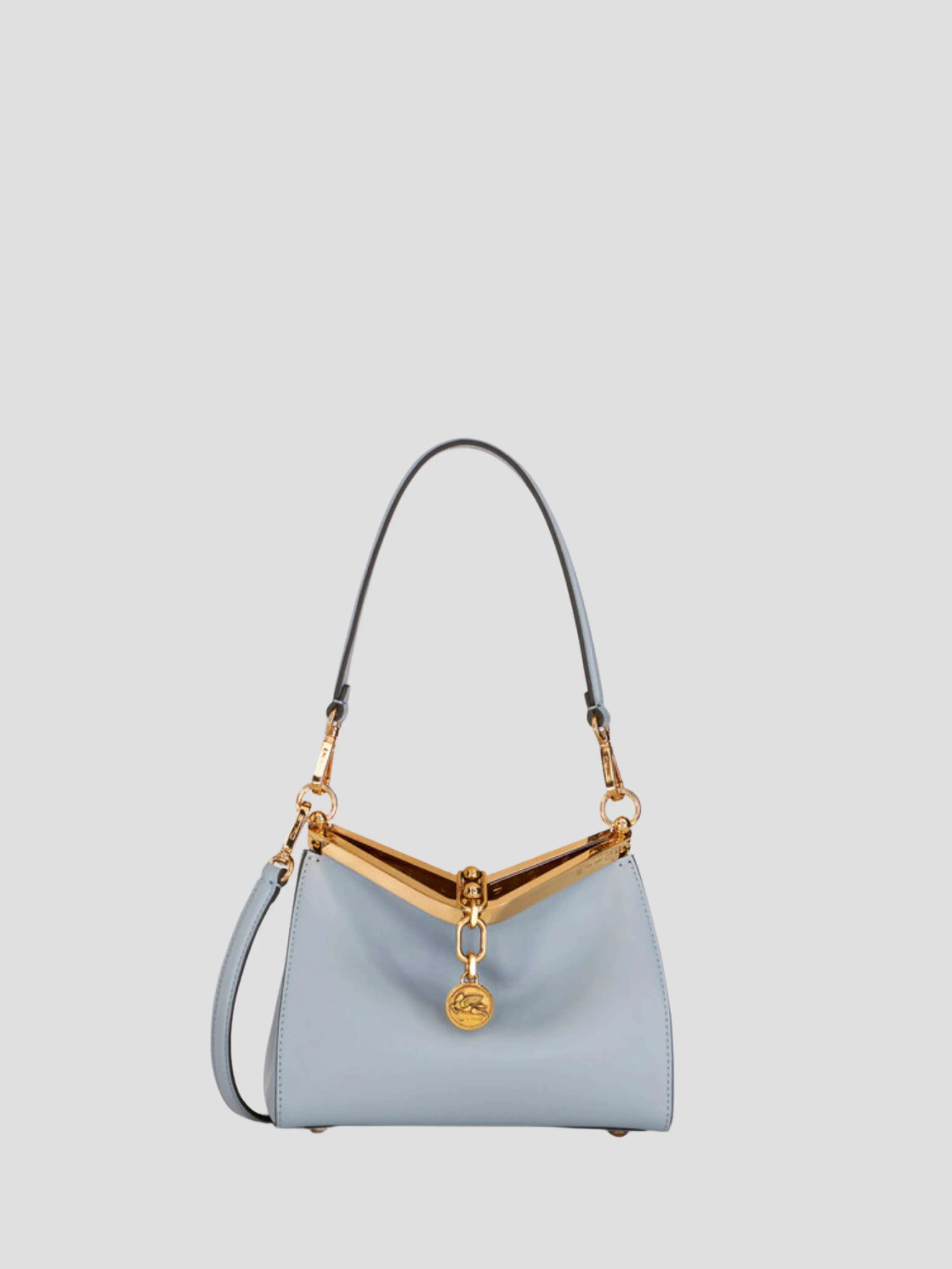 Mini Vela Blue Leather Bag