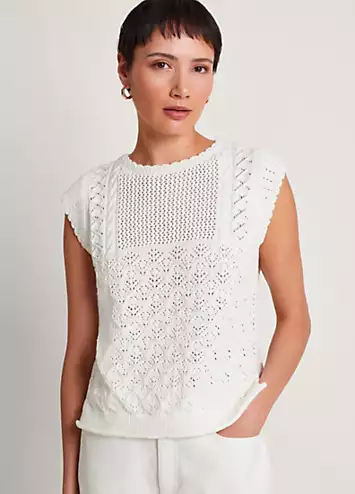 Monsoon Sofia Stitch Knitted Vest | Grattan