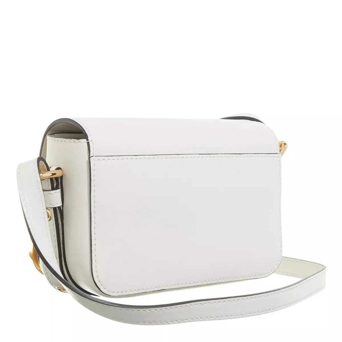 Moschino  Metal Corner Shoulder Bag White