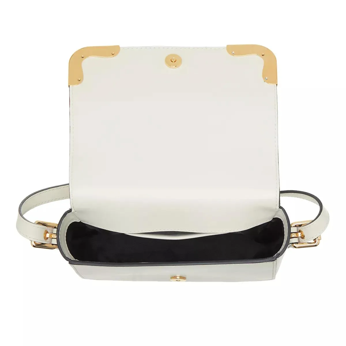 Moschino  Metal Corner Shoulder Bag White