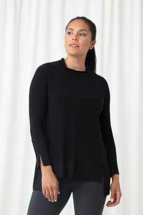 Motion Step Hem Tunic | Black