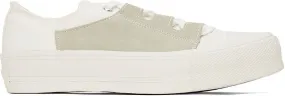 NEEDLES White Asymmetric Ghillie Sneakers