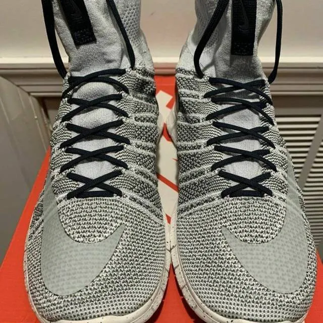 New Sz 12 Nike Free Flyknit Mercurial Pure Platinum Supe...