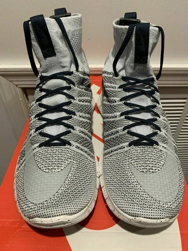 New Sz 12 Nike Free Flyknit Mercurial Pure Platinum Supe...