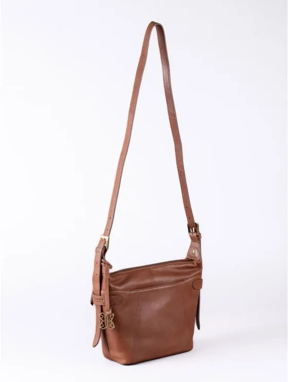 Newby Leather Cross Body Bag in Tan