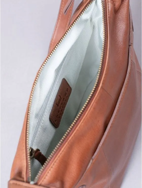 Newby Leather Cross Body Bag in Tan