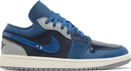 NIKE  JORDAN 1 LOW SE CRAFT OBSIDIAN FRENCH BLUE ASHEN SLATE WHITE