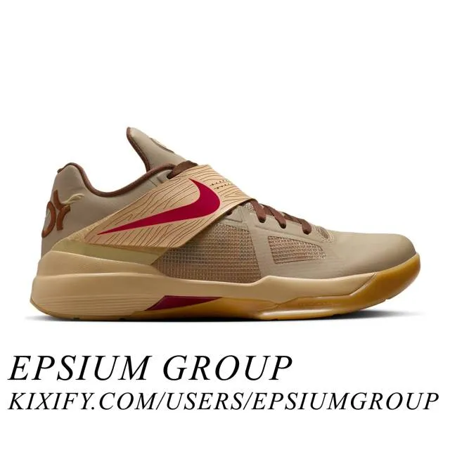 Nike kd 4 (year of the dragon 2.0/ khaki/ noble red/ sesame/ cacao wow/ gum yellow) men us 8-13 fj4189-200