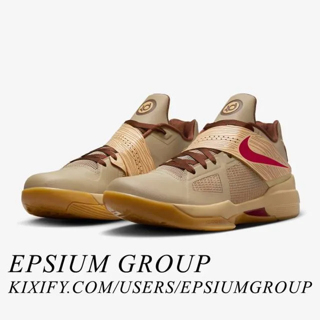 Nike kd 4 (year of the dragon 2.0/ khaki/ noble red/ sesame/ cacao wow/ gum yellow) men us 8-13 fj4189-200