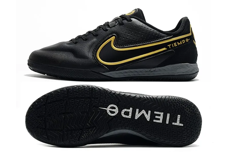 Nike React Tiempo Legend 9 Pro Indoor Shadow Pack - Black/Metallic Gold