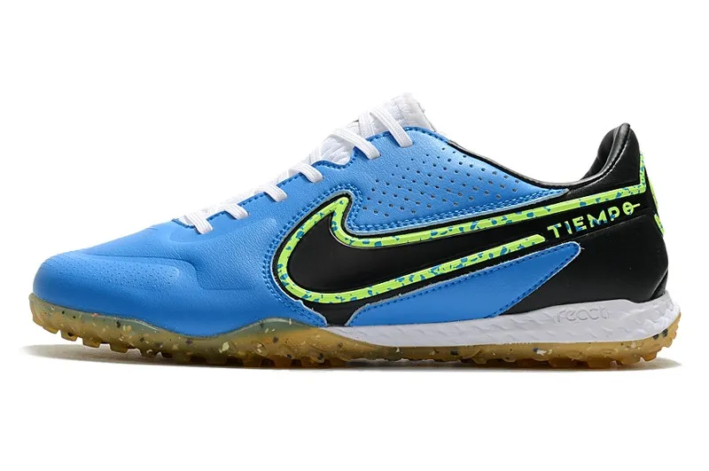 Nike React Tiempo Legend 9 Pro Turf - Photo Blue/Black/Lime Glow