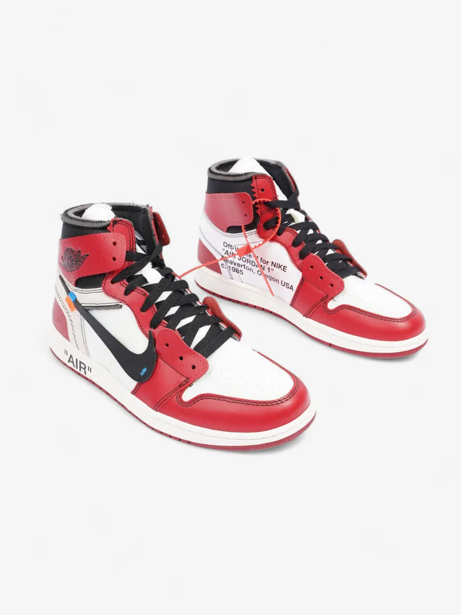 Nike x Off White Jordan 1 Chicago Off White The 10 White / Black / Varsity Red Leather EU 43 UK 8.5