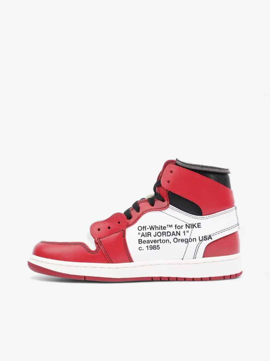 Nike x Off White Jordan 1 Chicago Off White The 10 White / Black / Varsity Red Leather EU 43 UK 8.5