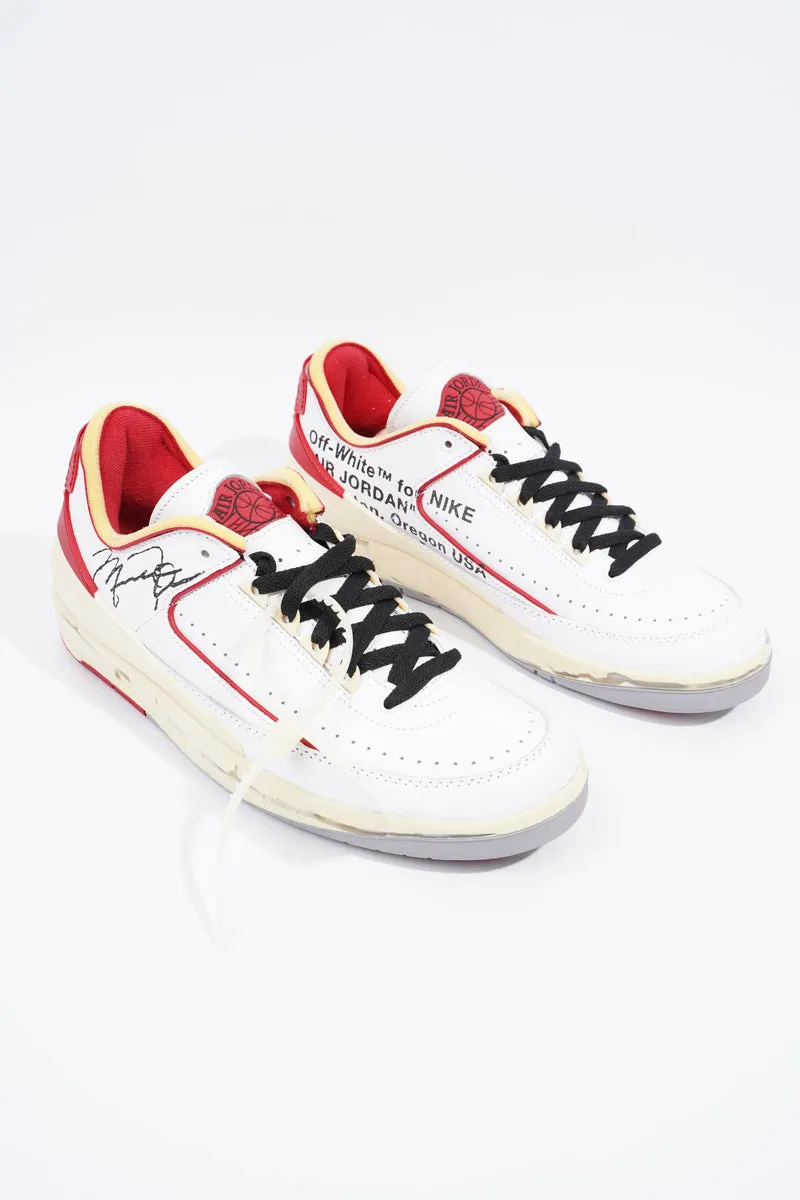 Nike x Off White Jordan 2 Retro Low Sp White / Varsity Red / Black Leather EU 42.5 UK 8