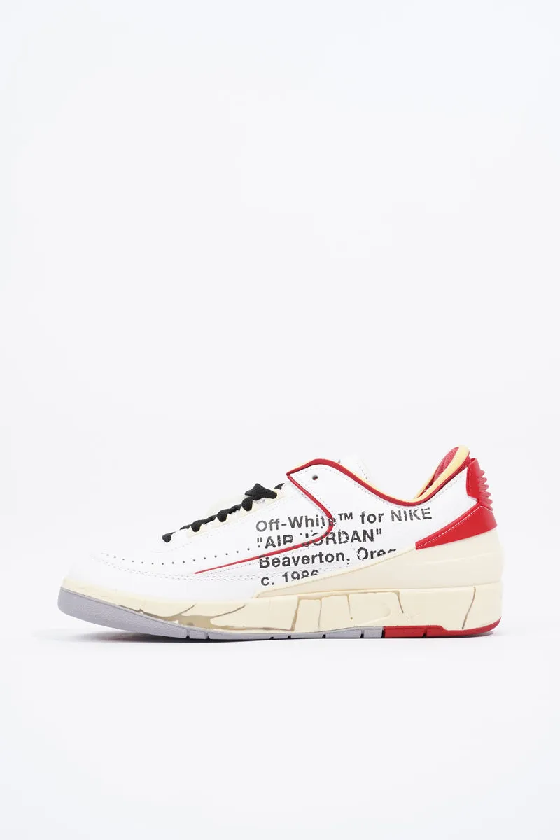 Nike x Off White Jordan 2 Retro Low Sp White / Varsity Red / Black Leather EU 42.5 UK 8