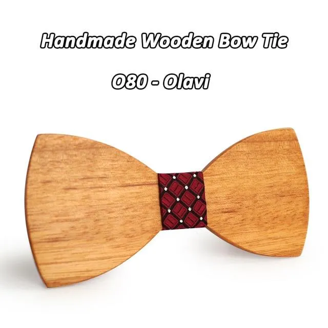 Novelty Fashion Wooden Butterfly Gravata Necktie Bowtie for Suit Shirt